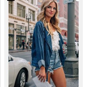 FIFTEEN TWENTY | Cross Over Denim Jacket